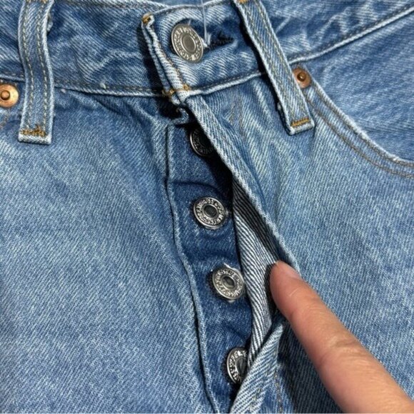 Levi's 501 XX Straight Leg Distressed Blue Jeans – Size 26 | Vintage Butterfly B - Picture 2 of 12